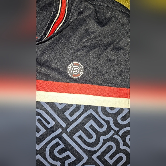 EUC Born Fly AnyTown USA Zip Up Jacket. Navy Blue/Red/White! Men's MEDIUM - Picture 4 of 9